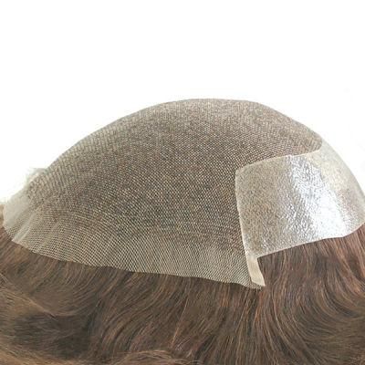 Mens Hairpiece Welded Mono with Npu Back Sides
