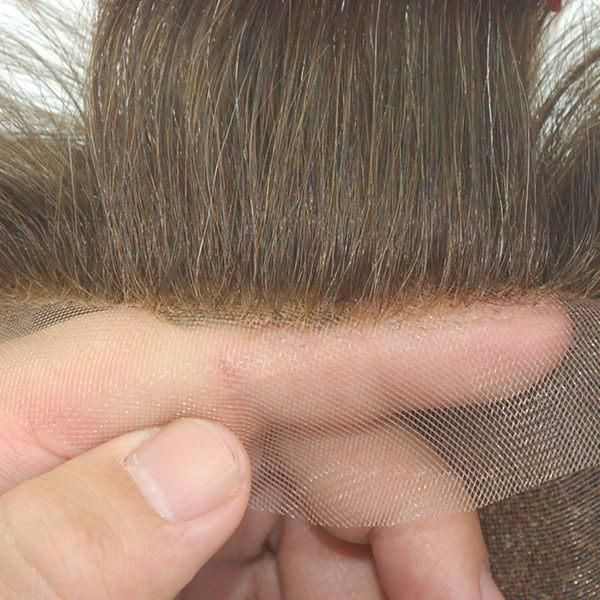 Mono Lace with Perfect Bleaching Natural Hair Toupee