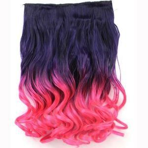 One Piece Clips in Hair Extension Double Colors Hair Piece