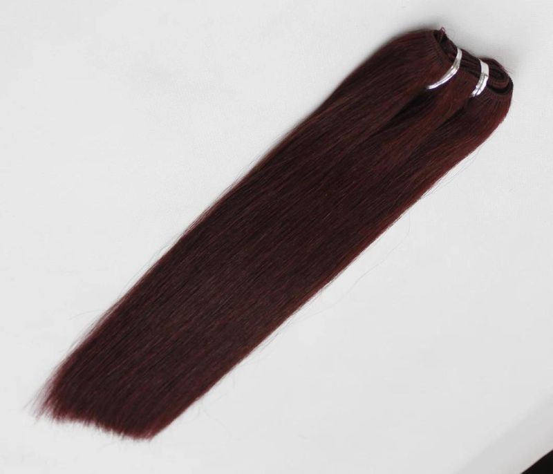 Brazilian Straight Human Hair Hair Bundles Red Color Remy Human Hair Weaving Bundles Extensions