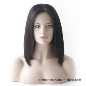 Natural Color Hot Selling High Quality Short Bob 130% Density Full Lace Straight 100% Human Hair Wig