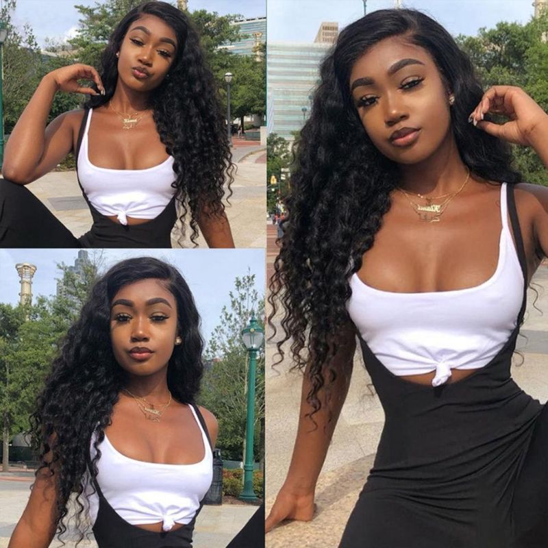 Transparent Frontal Wig Loose Deep Wave 13X4 Lace Front Wig Pre Plucked Lace Front Human Brazilian Hair Wigs for Women 4X4 Closure Wig 26 Inch