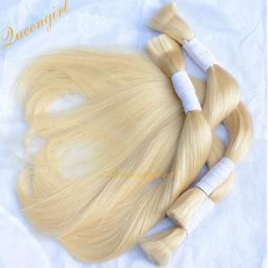 High Quality Blond Virgin Human Hair Extensions Straight European Braiding Hair Bulk