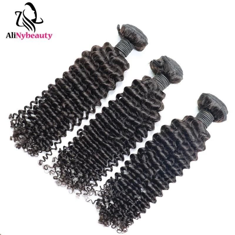 Top Quality Raw Virgin Cuticle Aligned Hair Deep Wave Human Hair Bundle Virgin Hair Raw Unprocessed Wholsale Hair Extention