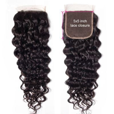 Kbeth Brand New Fashion 10A Grade Deep Wave Front Pixie Cut Virgin Toupee for Black Woman 5X5 Lace Closure Human Hair Toupee
