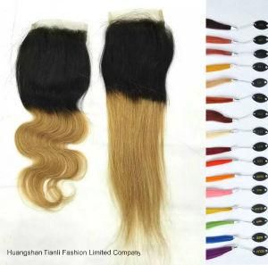 26&quot; Bleached Knots Human Hair Silk Base Lace Closure