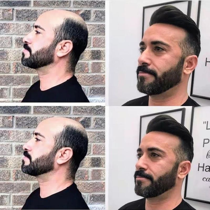 Kbeth Lace Toupees for Cool Men Human Hair Pieces Repalcement System Custom Logo Accept Good Quality Short Straight Hair Toupee Ready to Ship