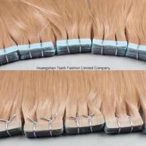 Double Sided Adhesive Russian Blond Hair with Blue Glues