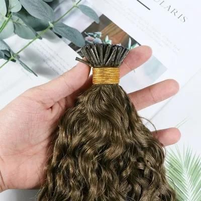 Wholesale 100% Unprocessed Remy Indian Virgin Hair Natural Wavy I-Tip Hair Extensions