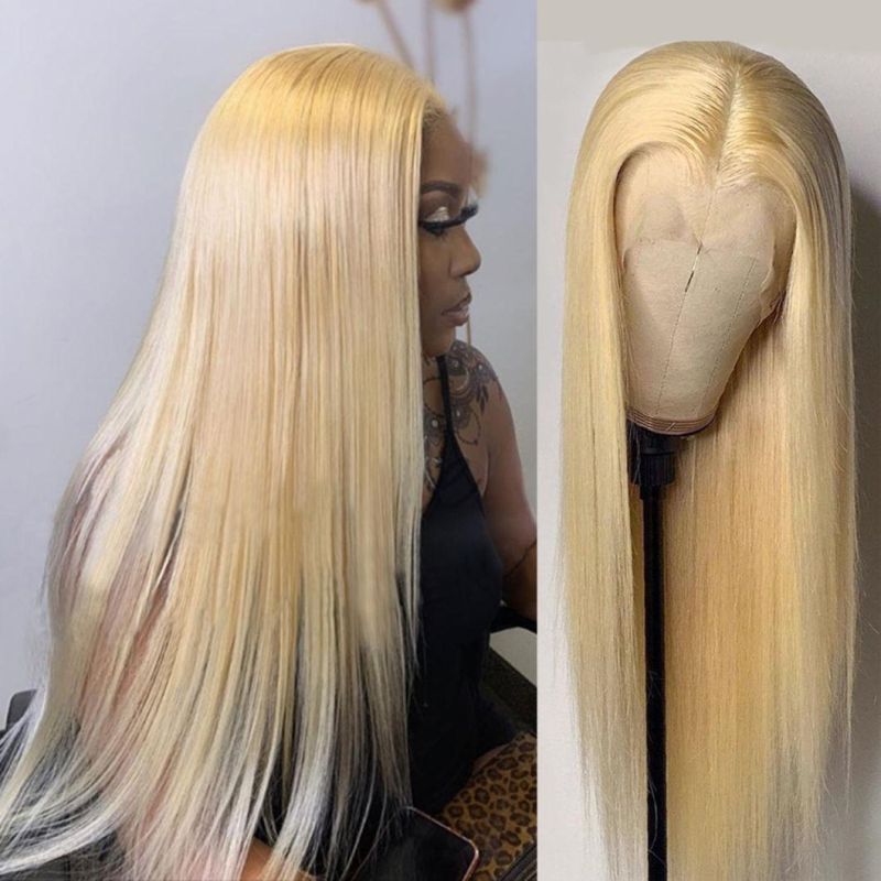 Blonde Straight Wig 150% Lace Front Human Hair Wigs for Women Brazilian Remy Hair Pre Plucked Lace Wig with Baby Hair 26 Inch