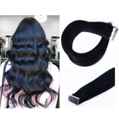 40PCS Tape Human Hair Extensions Seamless Skin Weft Hair Extensions Straight Highlights 100% Human Hair Remy Adhesive14&quot;-24&quot;