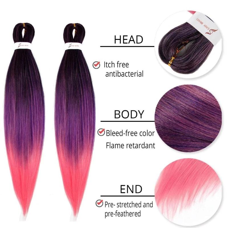 Prestretched Braiding Hair 3 Pack, Braiding Hair Pre Stretch, Crochet Braid Hair