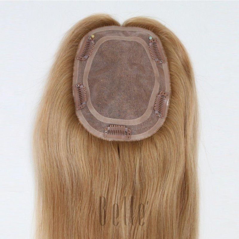 100% Virgin Human Hair Hand Tied Mono Topper