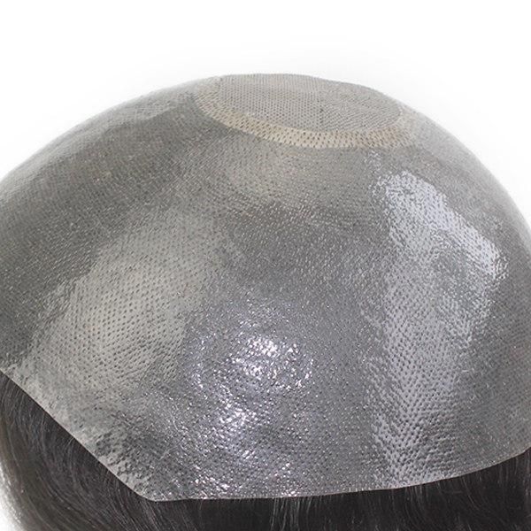 Lw1222 Super Fine Mono with PU Full Cap Natural Hair Toupee