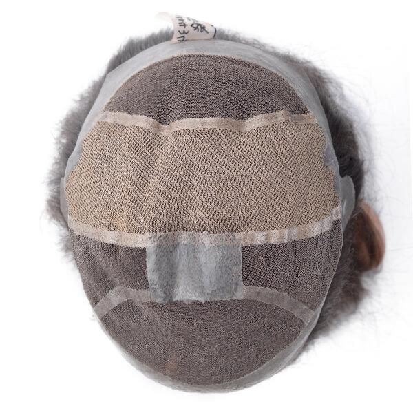 Fine Mono with Thin Skin Round and French Lace Front Female Hairpiece