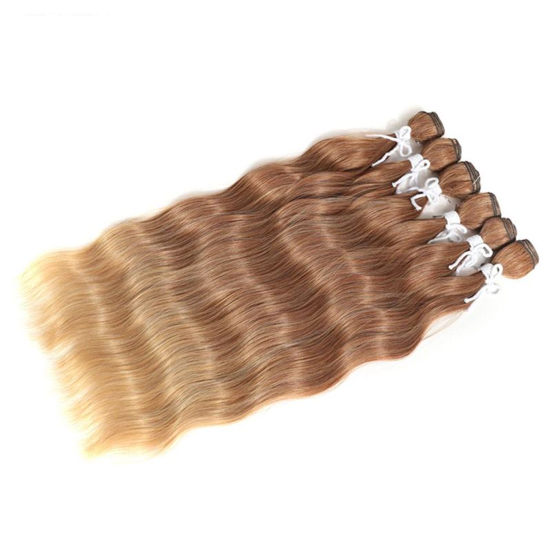 Water Wave Brazilian Human Hair Bundles Hair Extensions Ombre Blond Remy Hair Weave Bundles 20 Inches