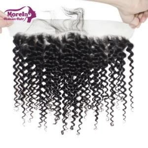 10A Grade Brazilian Virgin Human Hair Natural Color Kinky Curly Light Brown Lace Frontal