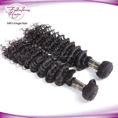 Unprocessed 8A Deep Wave Indian Rmey Virgin Human Hair Weaving