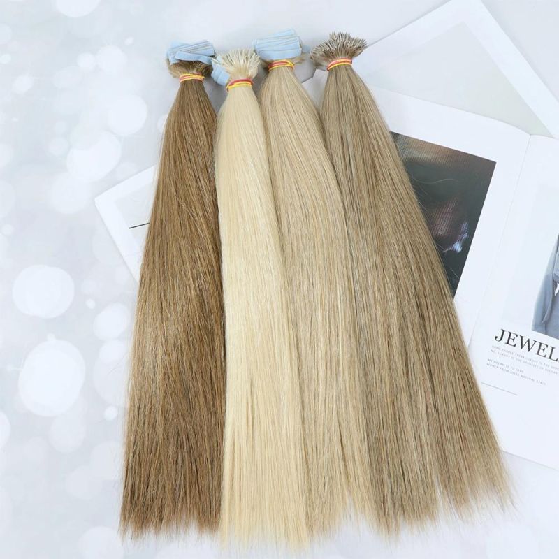Wholesale 100% Raw Unprocessed Indian Hair Blonde Color Tape in Hair Extensions