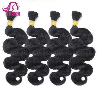Wholesale Double Drawn Chinese Raw Virgin Remy Human Hair Bulk for Braiding Natural Color 20cm to 85cm Unwefted Human Bulk Hair