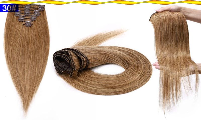 8PCS Clips in Hair Hairpieces Straight Hair Extensions Hair Bundles