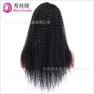 100% Unprocessed Virgin Peruvian Human Hair Kinky Curly Front Lace Wigs