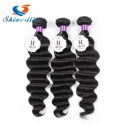 Popular Style Brazilian Virgin Hair Deep Wave Human Hair Weft Natural Black Remy Hair Products