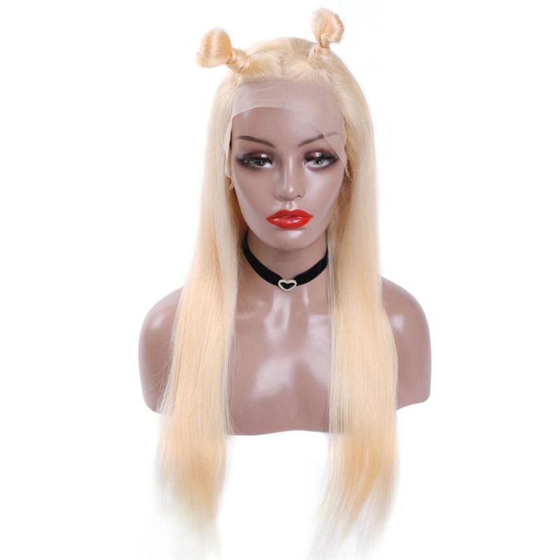 Glueless Wig Human Hair Pre Plucked Long Brazilian Straight Blonde Color HD Full Lace Wigs 30 Inches Lace Frontal 13X4 Inches