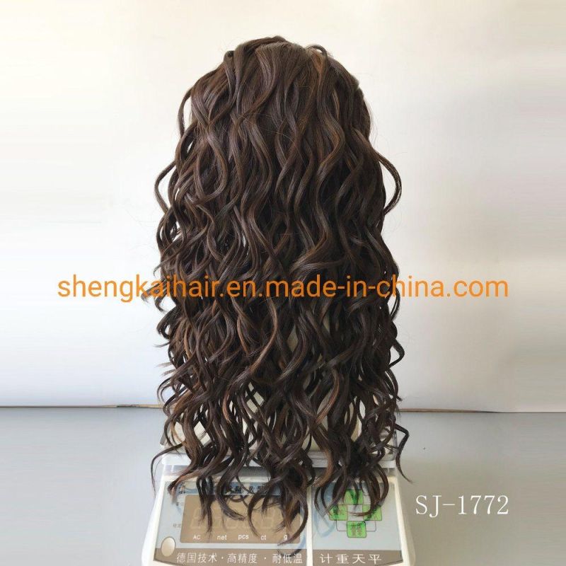 Wholesale Good Quality Handtied Heat Resistant Synthetic Curly Lace Front Synthetic Wigs 610