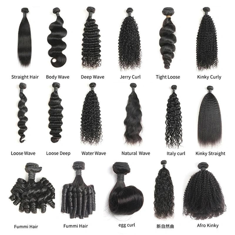 Hair Extensions 4*4 5*5 Closure 10A Kinky Curly Human Hair Natural Color 100g Virgin Remy Human Hair Bundle with Double Drawn 22"