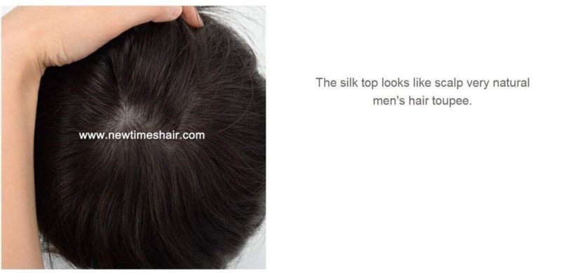 Long Lasting Men′s Wig - 2 Will Last 1 Year! Skillfully Crafted for You