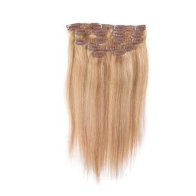 Brazilian Clip-in Hair Extensions Silky 18inch 27/613 Color
