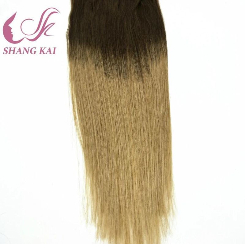 Thick Ends High Quality Brazilian Human Hair Seamless Clip in Extensions for Women