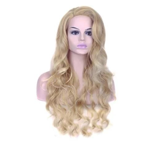 Fashionable 13X4 Blonde 150% Density Body Wave Synthetic Hair Wig