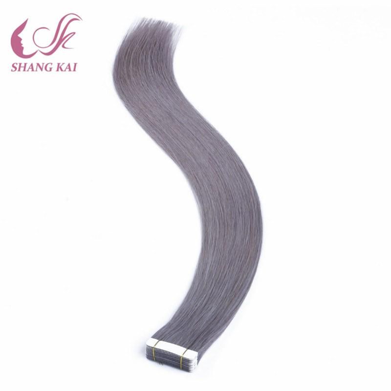 Top Grade Raw Cambodian Human Dark Grey Tape Brazilian Hair