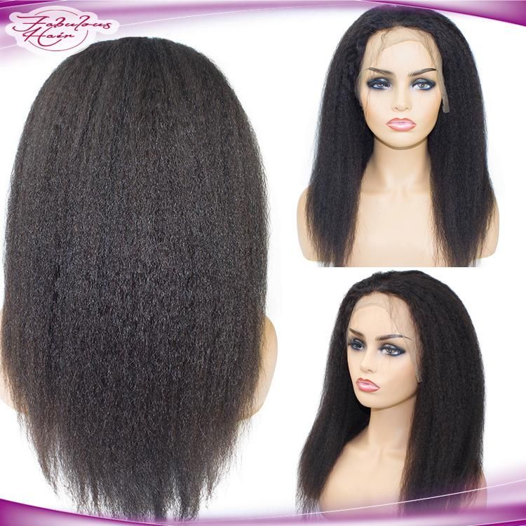 Human Hair Lace Front Wigs Kinky Straight Wigs