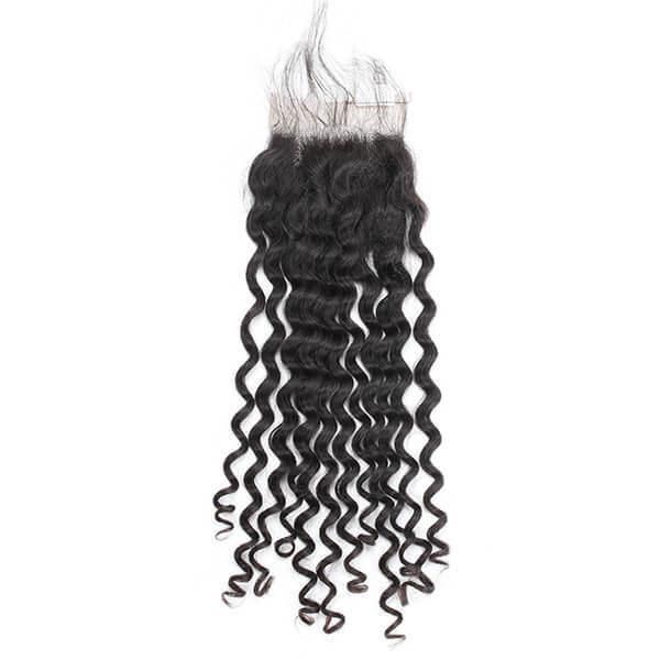 Swiss Lace Monowith Black Curl Hair Replacement