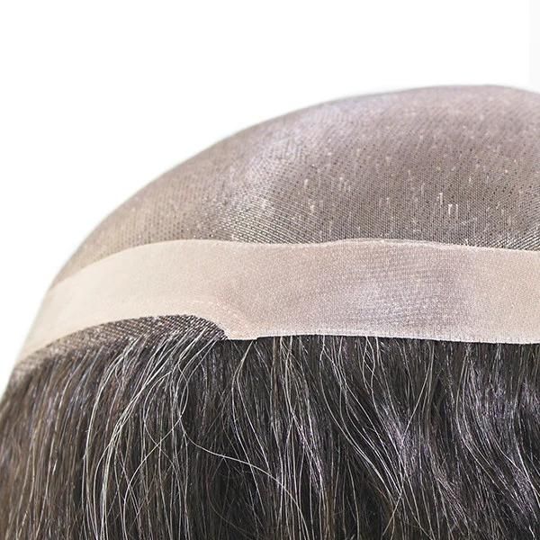 Lw640: Human Hair Fine Mono PU Coating Hairpiece for Men