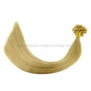 Brazilian Natural Nail Italian Keratin Tip Best Quality Real Remy Human Hair Extensions Blonde Straight No Shedding No Tangle No Dry