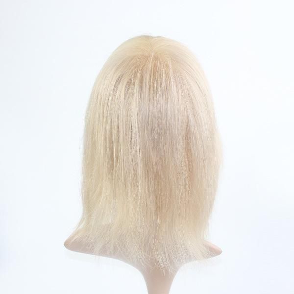 Anti-Slip Silicon Mono Top Human Hair Full Cap Wig for Women