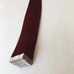 99j# Silky Straight Us Tape Skin Weft Virgin Remy Human Hair Extensions