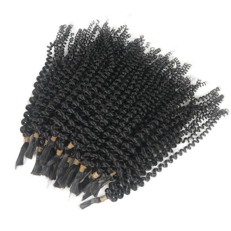 Wholesale Bulk Virgin Hair Jerry Curly 3mm Curly Crochet Bulk Braiding Hair