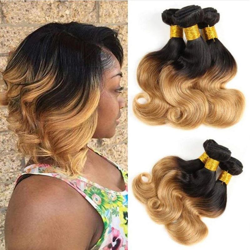 Body Wave Bundles 1b/27 and 1b/30 Blond Bundles Ombre Brazilian Hair Weave Bundles Bob Remy Human Hair Bundles Deal