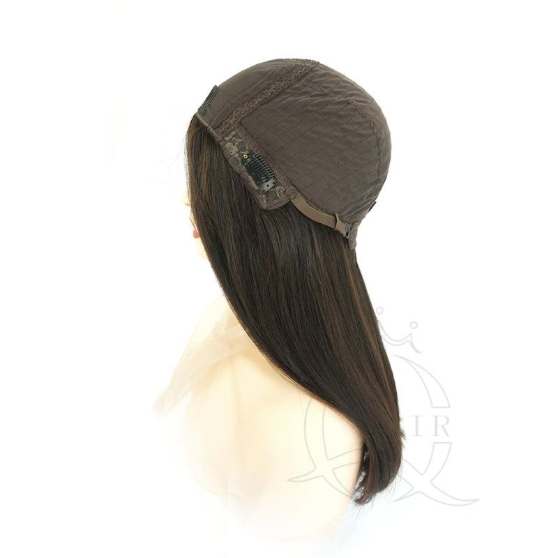 Customized Brazilian Virgin Hair Natural Black 18inch 4X4" Non-Slippery Silk Top Wigs