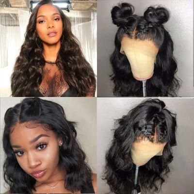 Brazilian Body Wave Human Hair Wigs150% Density Pre Plucked with Baby Hair Natural Black (12inch)