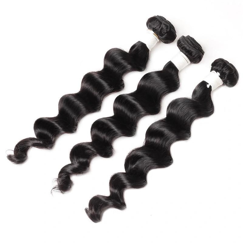 Wholesale Non Remy Loose Deep Wavy Human Hair Bundles Virgin Hair Weft