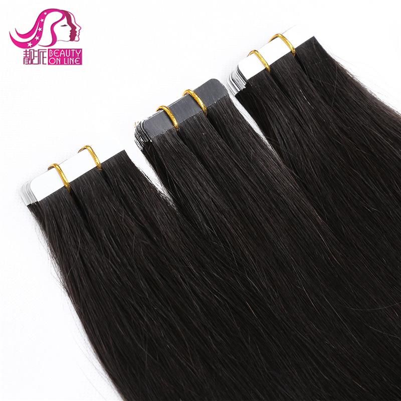 Wholesale 100% Natural Human Hair Double Sided Tape Hair Extension