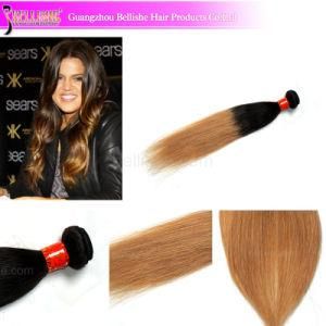 Ombre Color 1b/27 Straight 100% Remy Virgin Indian Human Hair