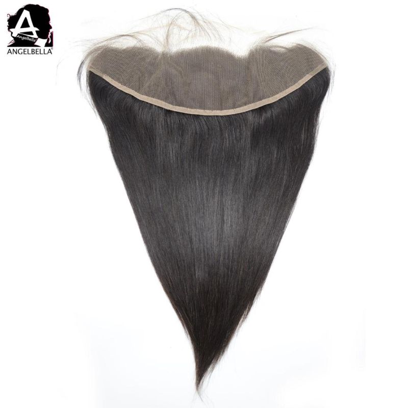 Angelbella Raw Mink Brazilian Top Lace Frontal Natural Black Color 13X4 Virgin Hair Frontals