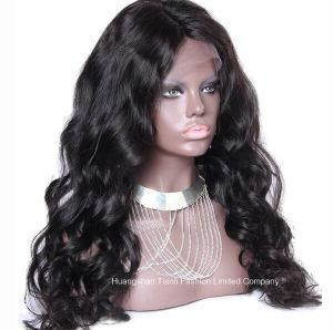 200% Density 28&quot; Virgin Human Wig Lace Frontal in Half Hand-Tied